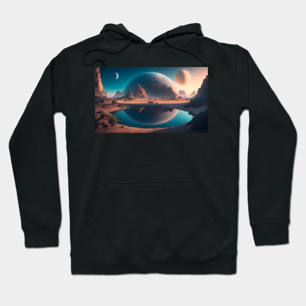 Beautiful scenery on another planet Hoodie by WODEXZ